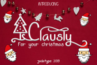 Clausly: A Playful Christmas Font for Handmade Products and Printables