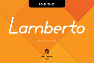 Lamberto Bold Italic: A Bold Display Font for Handmade Product Designs