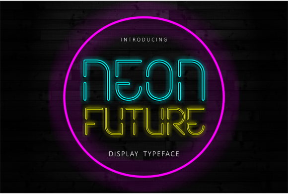 Neon Future Display Font for Handmade Product and Packaging Designs