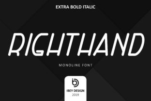 Right Hand Extra Bold Italic Brings Handmade Products to Life