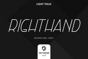 Right Hand Light Italic: A Display Font with Editorial Grace