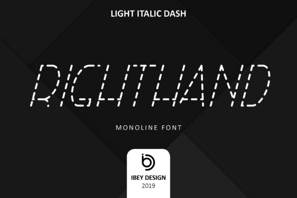 Right Hand Light Italic Dash: A Handmade Font for Creators